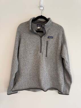 Patagonia Men's Better Sweater 1/4-Zip Fleece Pullover - Gray - Size L